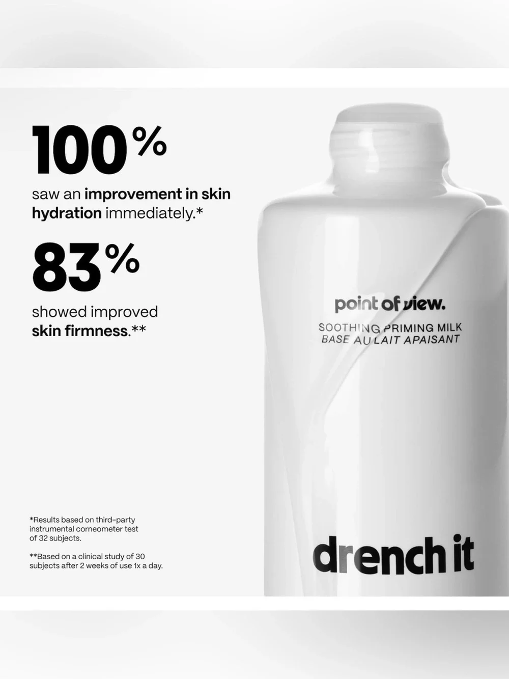 POINT OF VIEW. drench it soothing priming milk with rice water